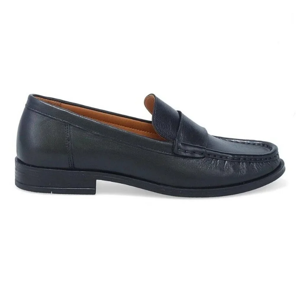 Miz Mooz Issy Flats Black Genuine Leather Loafers EU Size 41 Shoes Minimalist